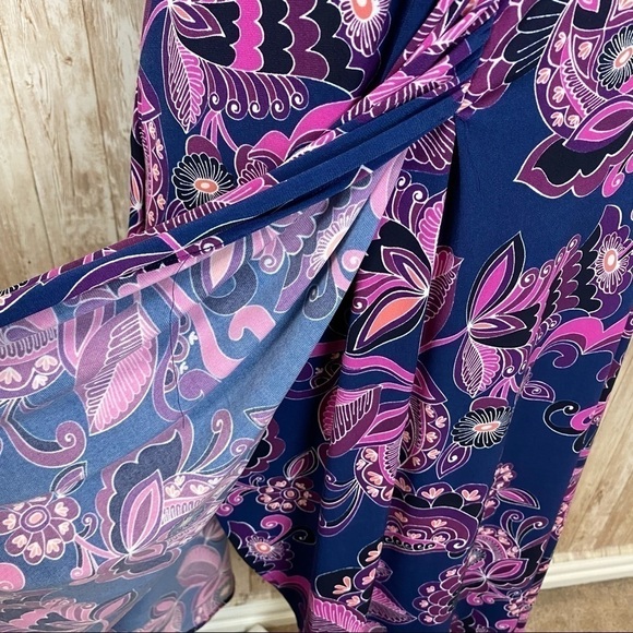 Trina Turk‎ Paisley Print Faux Wrap Jersey Dress - Picture 14 of 16